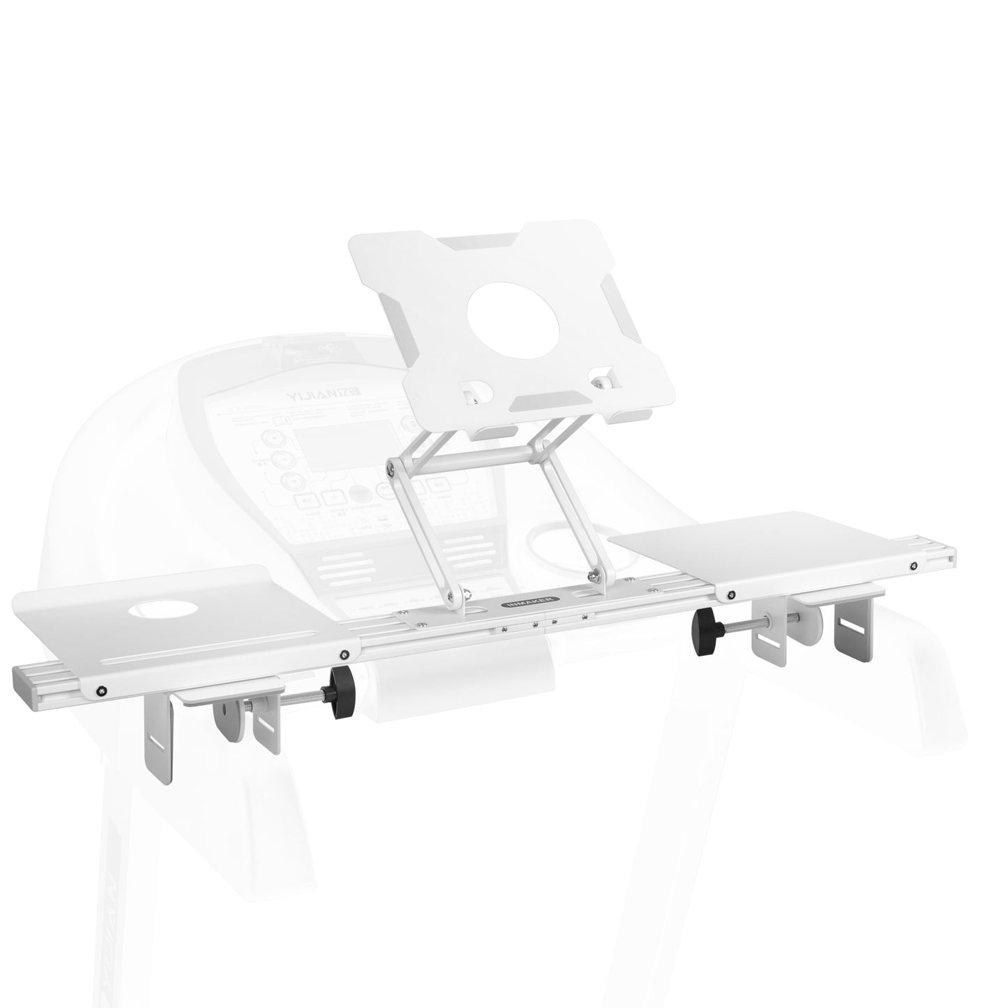 INMAKER Treadmill Desk Attachment, Universal Treadmill Laptop Holder Adjustble Height Width, Aluminum Laptop Stand for Treadmill